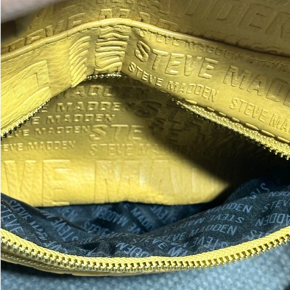 Steve Madden Mustard Yellow Athleisure Festival Mini Backpack with Card Holder